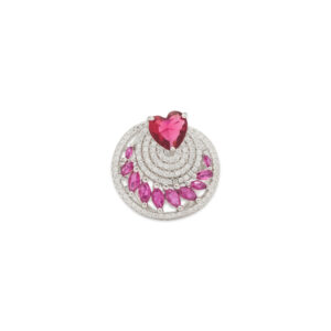 Radiant Heart Ruby Brooch