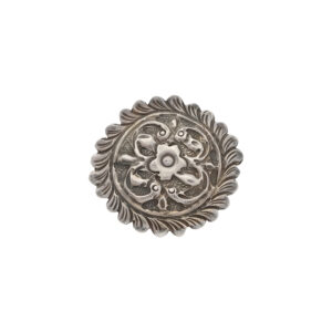 Ornate Silver Floral Medallion