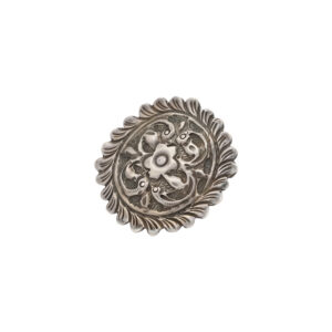 Ornate Silver Floral Medallion