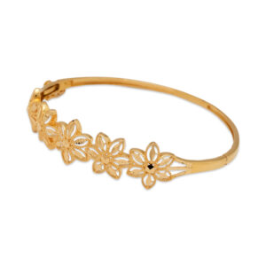 Elegant Floral Gold Bangle