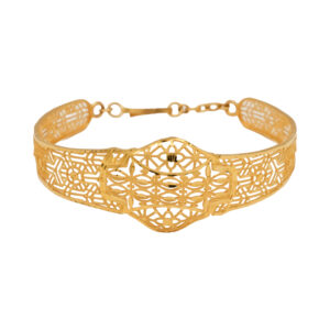 Elegant Filigree Gold Bracelet