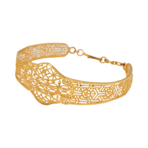 Elegant Filigree Gold Bracelet