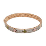 Enamel Clover Zircon bracelet