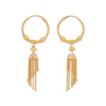 Traditional Gold Hoop Jhumka Earrings