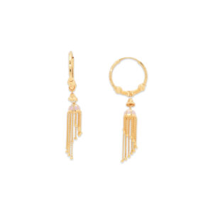 Traditional Gold Hoop Jhumka Earrings
