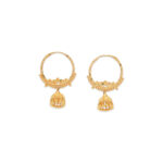 Traditional Gold Jhumka Hoop Earrings