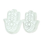 Selenite Hamsa Hand – Modern Spiritual Decor