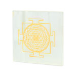 Selenite Sri Yantra Plate – Sacred Energy Amplifier