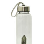Crystal Infused Glass Water Bottle