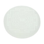 Round Selenite Sri Yantra Plate – Sacred Geometry for Energy Alignment
