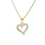Elegant Dual-Tone Heart Pendant