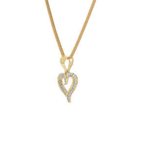 Elegant Dual-Tone Heart Pendant