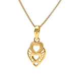 Elegant Heart & Pear Shaped Small Pendant – Dazzling Charm