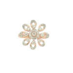 Rose Gold Floral Diamond Ring