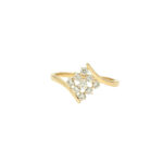 Elegant Diamond Wave Ring