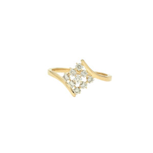 Elegant Diamond Wave Ring