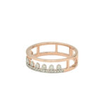 Contemporary Rose Gold Diamond Band