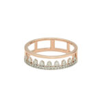 Contemporary Rose Gold Diamond Band