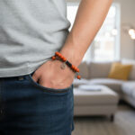 Fiery Red Jasper Beaded Adjustable Bracelet