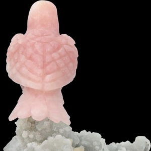 Elegant Rose Quartz Bird on Crystal Base