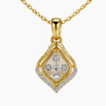Delicate Diamond five centered Pendant
