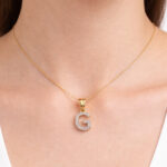G Alphabet Diamond Pendant Necklace