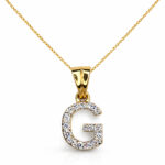 G Alphabet Diamond Pendant Necklace